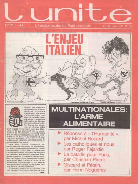 Еженедельник L'Unite 1976 - обложка